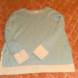 Akini sweater sz L grey and blush pink EUC
